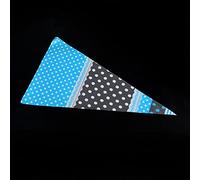 Pssopp 50 Sacs à Dragées Transparents en Forme de Cône en Cellophane avec Attaches Dorées, PET PE de qualité Alimentaire, 17 X 30 Cm, pour Pop-corn, Bonbons, Biscuits, Noix Lors de Fêtes et