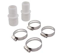 Pssopp Adaptateur de Tuyau de Rechange de 32 Mm pour Raccord de Tuyau Pangea Tech avec Collier de Serrage Compatible pour Piscine, Aquarium, Fontaine, Plastique ABS sans Rouille