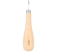 Pssopp Alène Losange Manche en Bois, Poinçon à Gratter en Hêtre, Forme Diamant et Gourde, Outil en Cuir (3 mm)