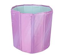 Pssopp Baignoire Pliable Portable, Seau de Bain Autoportant en Tissu PVC avec Conception étanche Isolée à 7 Couches, Coussin de Siège Permettant d'économiser de l'espace pour Adultes, Spa à