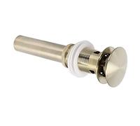 Pssopp Bonde de Lavabo Pop-up G1/4 or brossé, Filtre de Vidange D'évier Résistant à la Corrosion, Bouchon de Vidange de Lavabo avec Bouton D'installation Facile pour évier en Céramique