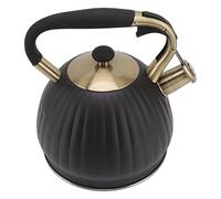 Pssopp Bouilloire à thé Sifflante, Bouilloire à thé en Acier Inoxydable 3,5 L avec Poignée Ergonomique Cool Touch, Sifflet Fort, Chaudière à Eau à ébullition Rapide pour, café, Lait sur Gaz à