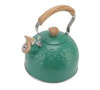 Pssopp Bouilloire à thé Sifflante Théière de Cuisinière en Acier Inoxydable 2,5 L avec Poignée Ergonomique Anti-brûlure Sifflet Transparent Chauffage Rapide pour les Réunions de Famille Cuisine à