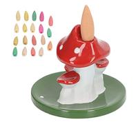 Pssopp Brûleur D'encens à Reflux Champignon, Porte-encens en Céramique, Cascade avec 20 Cônes D'encens pour Chambre à Coucher, Bureau, Salon, Décoration