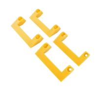 Pssopp Clips de Support de Mètre à Ruban, Aspect Métal ABS, Rangement d'outils, Paquet de 4 avec Rivets 3,58 X 1,65 X 0,79 Pouces pour échelle, établi, Garage, Atelier, Organisation (Yellow)