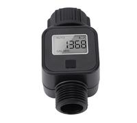 Pssopp Débitmètre d'eau Numérique, Débitmètre d'eau de Haute Précision pour Tuyau 'arrosage, écran LCD, Filetage 3/4" pour Arroseur de Pelouse et Réservoirs 'eau de Camping-car