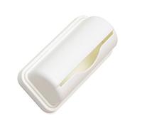 Pssopp Distributeur de Sacs Poubelles, Support de Rouleau, Organisateur de Sacs Poubelles en Plastique Auto-Adhésif Mural, Boîte de Rangement avec Grande Ouverture, Adhésif sans Trace (WHITE)