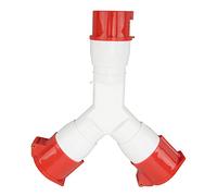 Pssopp Ensemble de Connecteurs de Prise Industrielle, Coque PA66, Conducteur en Laiton, 5 Broches, 16A, 380 à 415V, IP44, Répartiteur en Y pour Chantier de Construction, Camping, Port, Distribution