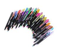 Pssopp Ensemble de Stylos Gel 48 Couleurs, avec Encre Métallique à Paillettes, Gouache Néon, pour Dessin, Coloriage, Croquis, écriture Lisse, Fournitures Scolaires