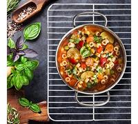 Pssopp Grille de Refroidissement en Acier Inoxydable 304 de qualité Alimentaire avec Structure Soudée, Passe au Four pour la Cuisson, le Grillage, le Rôtissage, Convient aux Demi-feuilles pour les (1)
