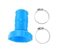 Pssopp Kit Adaptateur Tuyau Aspirateur Piscine, Raccord Tuyau Nettoyeur Piscine, 2 Colliers en Acier Inoxydable, for | Matériau ABS, antirouille, anti-érosion, raccord pour tuyau d’écumoire 1,5 po