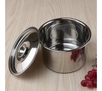 Pssopp Marmite en Acier Inoxydable avec Couvercle en Verre Trempé Marmite Polyvalente 22 Cm 0,5 Cm d'épaisseur Passe au Lave-Vaisselle pour la Cuisine à Domicile Restaurant Soupe Faire Bouillir des