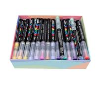 Pssopp Marqueurs de Peinture Acrylique Lavables, 60 Couleurs