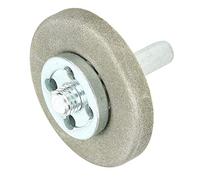 Pssopp Meule en Acier Inoxydable, Affûteur de Couteaux Multi-grains avec Arbre et clé pour un Usage Domestique, Diamètre de 5,6 Cm pour Ciseaux et Perceuses (360 mailles)