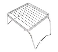 Pssopp Mini Grille de Cuisson Portable en Acier Inoxydable, pour Cuisinière à Gaz, équipement de Cuisine pour Randonnée en Plein Air