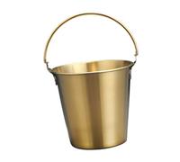 Pssopp Mini Seau à Glace en Acier Inoxydable, Refroidisseur de Vin, Seau à Glace avec Poignée sans Accroc pour la Maison, le Bar, les Fêtes, le Barbecue, la Cuisine, la Bière, la Boisson (GOLD)