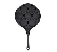 Pssopp Moule à Mini Pancake de 7 Pièces, Poêle à œufs en Alliage D'aluminium Antiadhésif, Forme de Dessin animé, avec Manche Résistant à la Chaleur pour Petit-déjeuner Créatif et Crêpes (flocon de