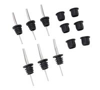Pssopp Paquet de 6 Bec Verseur de Bouteille en Acier Inoxydable avec Adaptateurs en Silicone, Verseurs d'alcool Bec Conique de 4,2 Pouces pour Bar Restaurant Cuisine à Domicile Huile Vinaigre de Vin