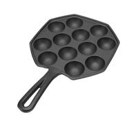 Pssopp Poêle à Takoyaki en Fonte Poêle à Takoyaki 12 Grilles à Frire Compacte pour Boulettes de Viande de Poulpe et Petit-déjeuner Rapide, Entretien Facile à Essuyer, Cuisine à Domicile