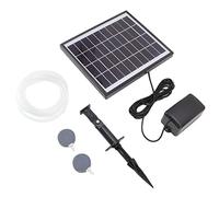 Pssopp Pompe à Oxygène Solaire, Pompe à Air à énergie Solaire en Plastique ABS 10 V 6 W avec à Air 0,8 L Min DC, Petite Légère, étanche et Résistante aux Chocs pour Aquarium, Aquarium, étang, Piscine