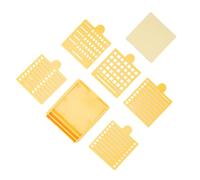 Pssopp Porte-Notes Autocollantes avec 5 Modèles, Distributeur de Notes Autocollantes et Ensemble de Pochoirs pour L'organisation du Bureau, de L'école à Domicile et la Prise de (YELLOW)