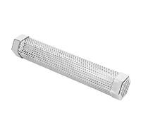Pssopp Tube de Fumage Hexagonal en Acier Inoxydable de 12 Pouces, Tuyau fumé pour Barbecue avec Brosse et Crochet, Outil de Fumage de Gril Stable pour Fumer à Chaud et à Froid la Viande, le Fromage