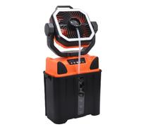 Pssopp Ventilateur Brumisateur Portable, Seau de 6 L Batterie 20000 MAh | Pulvérisation par évaporation fine, autonomie de 7 heures, lumière LED télécommandée, vitesses de vent réglables, pour