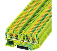 Phoenix PT 4-QUATTRO-PE Bloc électrique Vert Jaune 6,2 mm 77 mm 35,3 mm