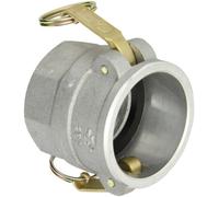 PT Coupling Raccord de tuyau à came et rainure en aluminium de la série standard de base, coupleur en D, bras de came en laiton (HB), coupleur de 5,1 à 1,3 cm x NPT femelle