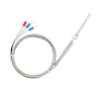 PT100 Sonde de capteur de température RTD avec boîtier en acier inoxydable - Longueur de la sonde 50 mm/100 mm et câble de 1 à 5 mètres pour la surveillance du processus (100 mm x 5 m)