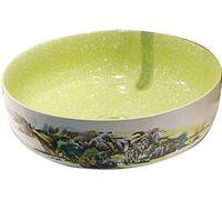 PTBMSE Lavabo de salle de bain, vasque de comptoir, lavabo circulaire créatif, petit appartement sur piédestal dédié, vert - 37 x 12 cm, vert - 37 x 12 cm, vert - 37 x 12 cm