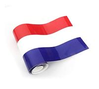 PTDecals Autocollant en PVC - 1,5 m x 15 cm - Drapeau français FR - 3 bandes colorées - Pour véhicule, moteur, carrosserie, miroir, aile latérale, coffre, hayon, porte, fenêtre