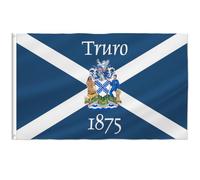 PTEROSAUR Drapeau de la ville Truro, 9,5 x 1,5 m en polyester avec œillets | Pour décoration intérieure et extérieure