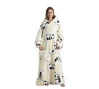 Pterygoid Sweat Plaid Extra Long,Pull Plaid à Capuche Oversize Adulte | Plaid en laine doux et chaud avec grande capuche et poche, idéal pour canapé, TV et soirées d’hiver, cadeau femme homme