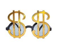 P'TIT CLOWN - 10248 - Lunettes Dollar - Dollar Glasses - Accessoire de Déguisement Fantaisie Adulte - Parfait pour Carnaval, Fêtes à Thèmes, Soirées Costumées - Sans Correction - Plastique - Unisexe