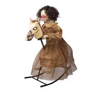 Automate Halloween Fille Maudite sur Cheval à Bascule - PTIT CLOWN - 17121-Déco Animée, Sonore, Lumineuse-Animatronique-1 mx0.91