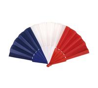 P'TIT Clown - 18120 - Eventail Pliable - French Fan - Bleu, Blanc, Rouge - Parfait pour Supporter la France Lors des Célébrations, Matchs, Événements Sportifs, Coupe du Monde et Europe, JO - Ø 40 cm