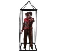 P'tit Clown - 22229 - Cage à Suspendre - 2 m - Parfaite pour Décoration Halloween Effrayante - Idéale pour Maison Hantée, Ambiance Sinistre et Fêtes Terrifiantes