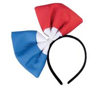 P'TIT CLOWN - 22397 - Serre-Tête Nœud Papillon Bleu Blanc Rouge - Parfait pour supporter la France lors des Célébrations et Événements Sportifs