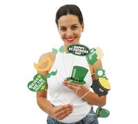 P'TIT CLOWN - 23250 - Photobooth Saint Patrick - Lot de 10 - Accessoire de Déguisement parfait pour les Évènements sur le Thème de l'Irlande - Papier - Vert