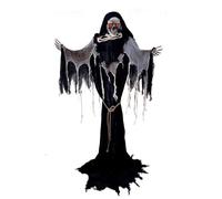 P'TIT CLOWN - 23591 - Automate Halloween Faucheuse sur Pied - Animatronique Squelette - Animatronics - Décoration Halloween Sonore et Lumineuse - 3 Piles AA (Non Incluses) - 163 cm