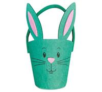 P'tit Clown - 23843 - Panier de Pâques - Sac de Décoration Vide - Parfait pour Chasse aux Oeufs, Jeux de Paques Enfants, Filles, Garçons - Hauteur : 21 cm - Feutrine - Vert