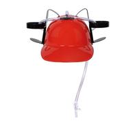 P'TIT CLOWN - 31081 - Casque Anti-Soif - Parfait pour les Célébrations Sportives et Événements Festifs, Enterrements de Vie de Garçon - PVC - Rouge