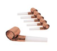 P'tit Clown - 32182 - Sans-Gênes en Plastique et Papier - Lot de 6 - Accessoires Festifs Colorés pour Anniversaires, Nouvel An et Célébrations - Rose Gold