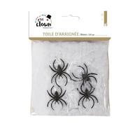 P'TIT CLOWN - 32720 - Toile D'araignée 20 GR - Blanc - Parfait pour Décoration Halloween - Idéale pour Intérieur et Extérieur - Crée Une Atmosphère Effrayante et Sinistre - Accessoire pour Fêtes