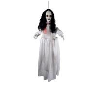 P'tit Clown - Automate Halloween Animé - Animatronique Fantôme - Animatronics - Sonore et Lumineux - Piles Non incluses (Fantôme tête coupée à Suspendre, 100 cm)