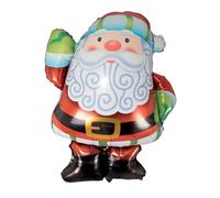 P'TIT CLOWN - Ballon Aluminium Noël - Christmas Foil Balloon - Gonflable à l'Air ou Hélium - Décoration Fête de Noel, Xmas, Photo Props - Renne, Cadeau, Lutin, Santa (Lutin de Noël, 70 x 40 cm)