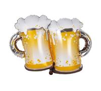 Generique Ballon aluminium chopes bière mousse 50x65 cm Jaune 23245