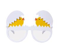 P'TIT CLOWN - Lunettes de Pâques - Paquerette, Poussin, Lapin - Accessoire Déguisement Paques, Fête, Carnaval, Photobooth - Plastique (Lunettes poussin avec coquille)
