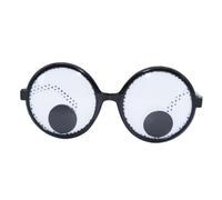 P'TIT CLOWN - Lunettes Drôles - Humour - Nez et Moustache, Doigt d'honneur, Gros Yeux Mobiles - Adulte - Unisexe - Déguisement Carnaval, Halloween, Fête Costumée (Lunettes gros yeux mobiles)